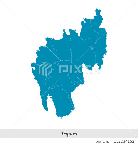 map of Tripura is a state of India with districts 112234152