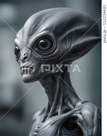 Photography of an ultra realistic Alien in dramatic light Photography of an ultra realistic Alien in dramatic light 112234481