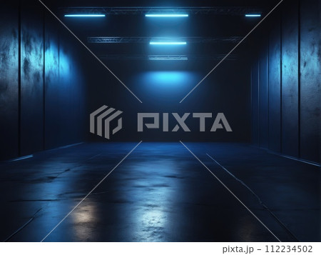 The concrete floor and studio room with smoke float up the interior for display products The concrete floor and studio room with smoke float up the interior for display products 112234502