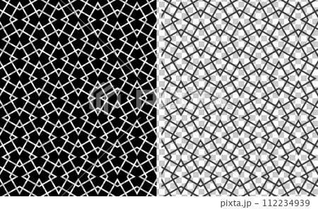 Set of Seamless Geometric Black and White Patterns. Vector Art. Set of Seamless Geometric Black and White Patterns. Vector Art. 112234939