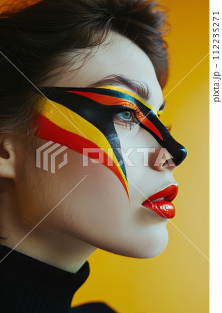 Close-Up Portrait of a Person With Makeup 112235271