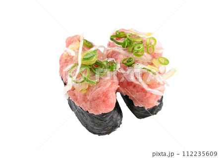 ねぎとろ軍艦巻き2貫切り抜き ねぎとろ軍艦巻き2貫切り抜き 112235609