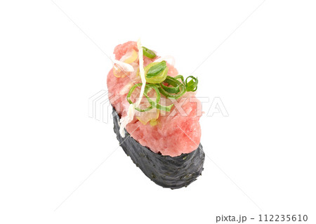 ねぎとろ軍艦巻き1貫切り抜き ねぎとろ軍艦巻き1貫切り抜き 112235610