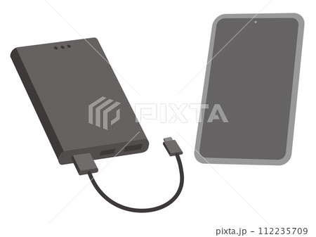 スマートフォンと充電器のイラスト_5 112235709