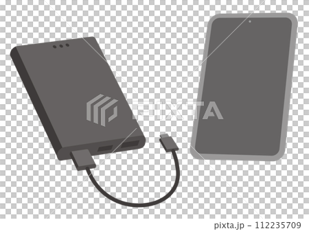 スマートフォンと充電器のイラスト_5 112235709