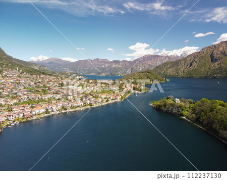 Locarno aerial panoramic view. Locarno is a town located on the shore Locarno aerial panoramic view. Locarno is a town located on the shore 112237130