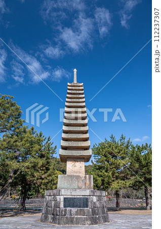 宇治公園塔の島　十三重石塔 112237307