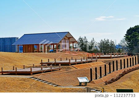 宮城県 多賀城 政庁前官衙 主屋と床張り建物の復元 宮城県 多賀城 政庁前官衙 主屋と床張り建物の復元 112237733