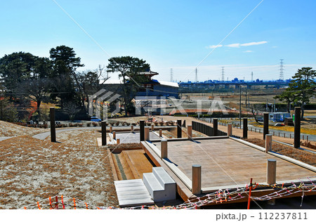 宮城県 多賀城 城前官衙 中央広場東側の床張り建物の復元 宮城県 多賀城 城前官衙 中央広場東側の床張り建物の復元 112237811