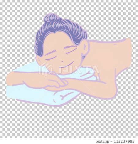 Illustration of a woman receiving a massage 112237983