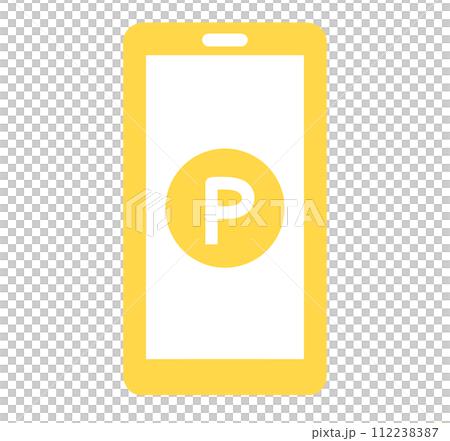 Simple yellow | Point mark smartphone 112238387