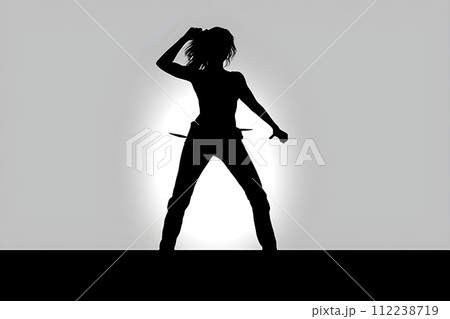 女性のシルエット1 AI生成画像 女性のシルエット1 AI生成画像 112238719