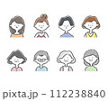 笑顔の女性セット 112238840