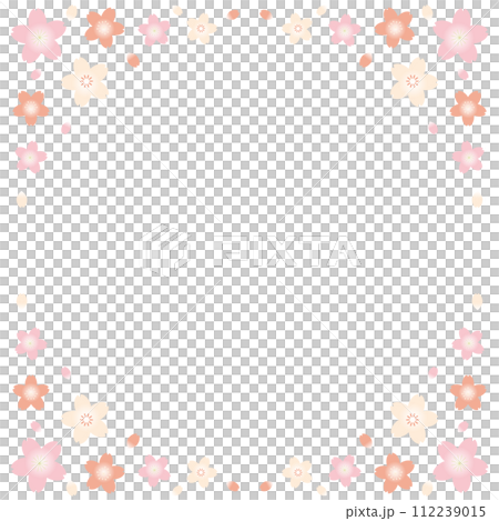 Cute cherry blossom simple frame 112239015