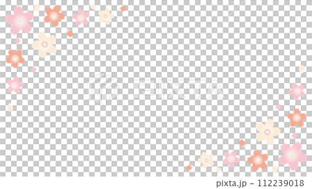 Cute cherry blossom simple frame 112239018