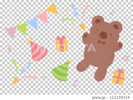 Bear fun party illustration 112239154