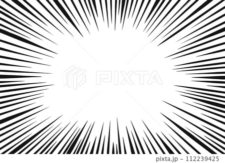 漫画風_集中線、放射状の背景、効果イラスト 112239425