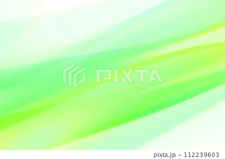 黄緑・青緑色の面と線の交差　半透明感の背景　 112239603