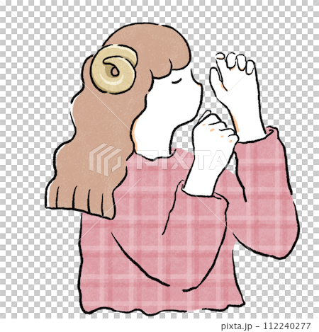 十二星座の牡羊座の女の子 112240277