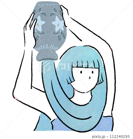 十二星座の水瓶座の女の子 112240293