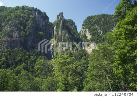 層雲峡　双瀑台より流星の滝と銀河の滝 112240704
