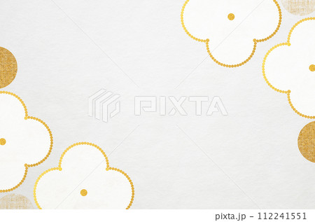 和モダンな花柄の和紙_花のイラストフレーム背景 和モダンな花柄の和紙_花のイラストフレーム背景 112241551