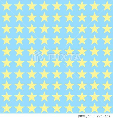 黄色い星と水色の背景 112242325