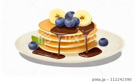 パンケーキ 白背景 パンケーキ 白背景 112242390