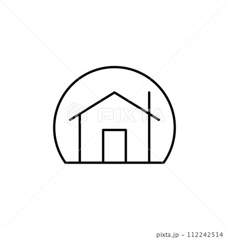 House real estate icon line design template 112242514