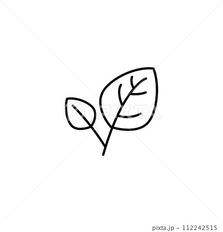 Leaf icon line design template isolated Leaf icon line design template isolated 112242515