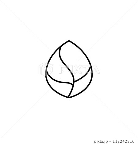 Leaf icon line design template isolated 112242516