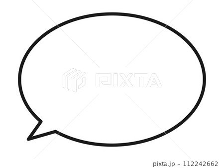 シンプルな吹き出しのベクターイラスト　左 112242662