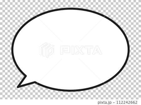 シンプルな吹き出しのベクターイラスト　左 112242662