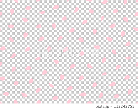 桜の花びらのパターン背景 112242753