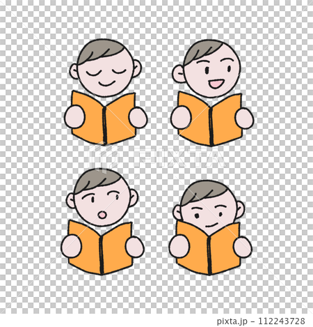 閱讀的人插畫素材 閱讀的人插畫素材 112243728