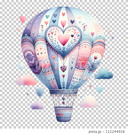 composition with hot air balloons 112244916