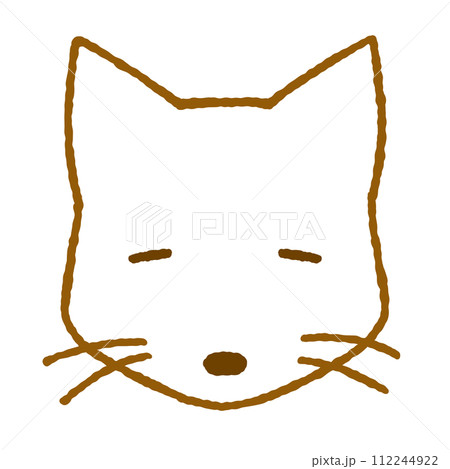 シンプルなキツネのイラスト 112244922