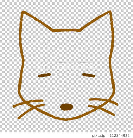シンプルなキツネのイラスト 112244922