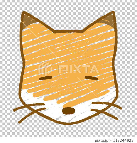 シンプルなキツネのイラスト シンプルなキツネのイラスト 112244925