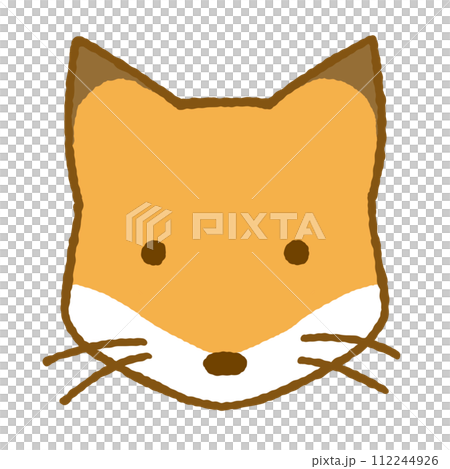 シンプルなキツネのイラスト シンプルなキツネのイラスト 112244926