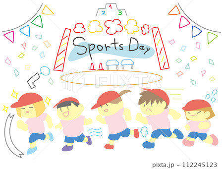 子供　運動会　かけっこ 112245123