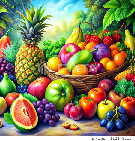 variety of fresh fruit 112245216