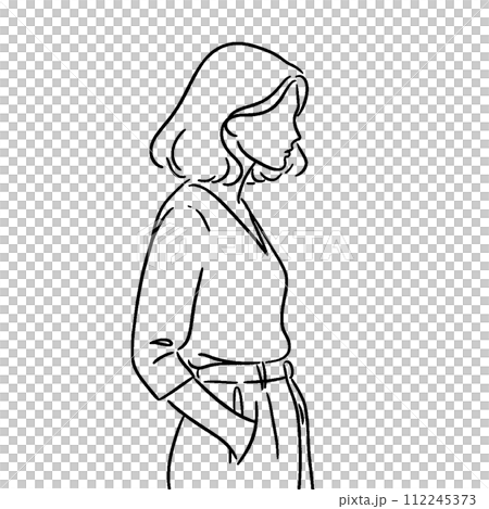 Female line art 112245373