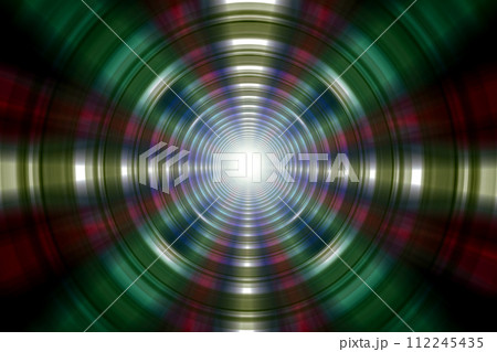 宇宙空間のワープをイメージした背景素材（ワームホール ・ブラックホールのイメージ） 112245435