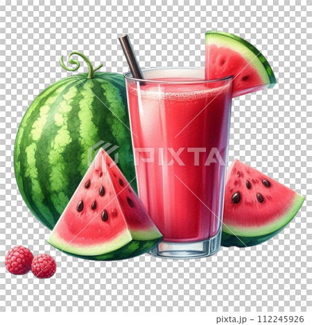 fruit juice clipart watercolor  112245926