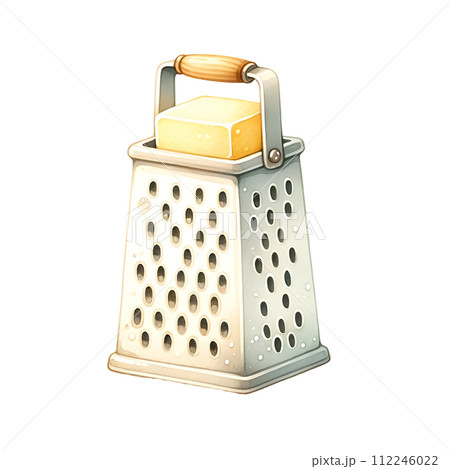 vintage metal grater isolated on white background 112246022
