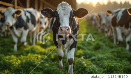 herd of cows farm landscape 112246140