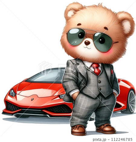 a bear with a car 112246785