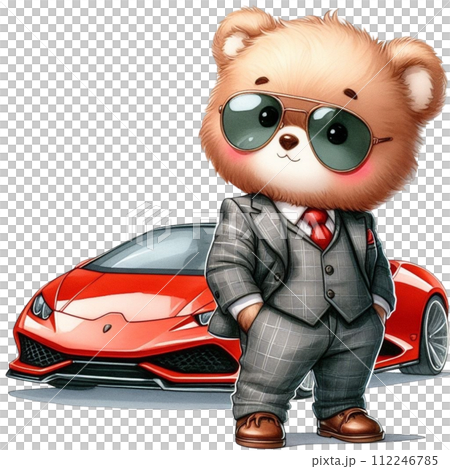 a bear with a car 112246785