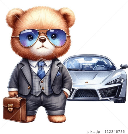 a bear with a car 112246786